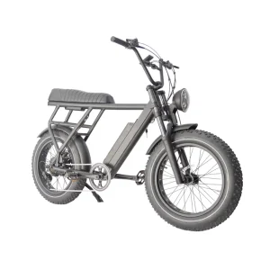 Retro Chopper Fat Ebike 60V 1500W 15Ah 20 Inch Fat Tire Electric Bicycle Beach Cruiser Bike