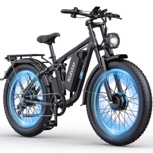 Ridstar 26 Inch Ebike 48v 23Ah Dual Motor Fat Tire Electric Mountain Dirt Bike E Bike Bicycle Bici Elettrica for Adults