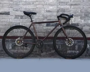 Road Bike High Carbon Steel Ultra-light Dual Disc Brake Men’s Adult Bicycle Racing Bike 24 Inch 26 Inch Solid Tire