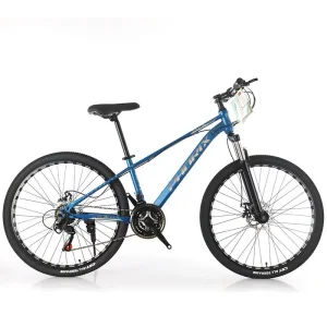 Rugged Steel Mountain Bike 21 Speed MTB 150kg Load Capacity Dual Disc Brakes 24 26″ Adult Bicycle