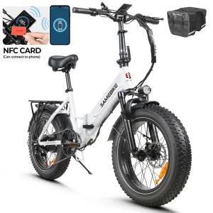 SAMEBIKE 750D Motor 48V13Ah Removable Battery EU Warehouse NFC Fat Tire Foldable Ebike Electric Folding Bike
