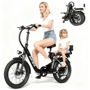 SE1 48V Folding Mountain Fat-Tire Bike, 20×3.0, 1000W Electric Bicycle, Hybrid Electric Bicycle
