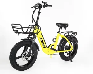 ST Suspension Fork Woman Electric Bike LCD Display Folding Electric Bicycle Fat Tire Ebike with Front Basket