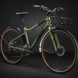 SUNPEED Touring Ladies Classic City Bike With Basket Pistachio Green