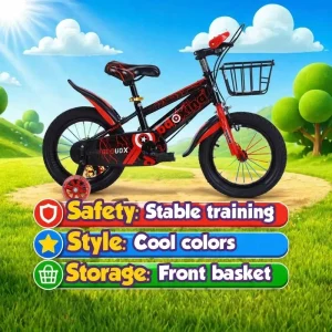 Single Speed Steel Frame 12″ Children Bike with Brake Line and Training Wheels for Boys and Girls Kids bicycle