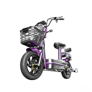 Small Electric Bicycle Parent-Child Commuter 60V Lithium-Battery E-Bike 25km/h Max Speed
