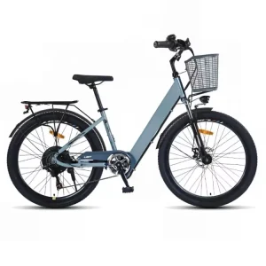 Smart Digital Electric City Bikes Steel for Adults 26 Inch Electric Bicycle 36V Lithium Battery LCD Display Brushless