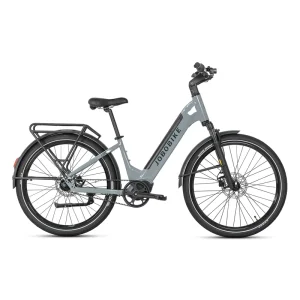 Smart Silent Carbon Belt Drive Hydraulic Brake 500W Mid motor 8-Speed City Electric Large Tire Bike with Bluetooth Rear Rack