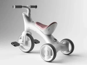 Smartcare Kids Tricycle 3-in-1 Ride-on Push Bike With Music Lights Detachable Handle For 1-6 Years Toddler