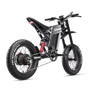 Sport Style 1500W Fat Tire Electric Mountain Bike Lightweight High Speed 60km Range Aluminum Frame 60v 1500w 35ah Dirt Bike