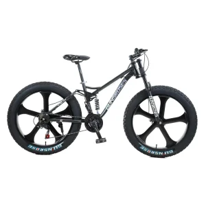 Sports Bicycle for Men Mountain Bike Fat Tyre Bicycle Carbon Steel Frame 21 Speed