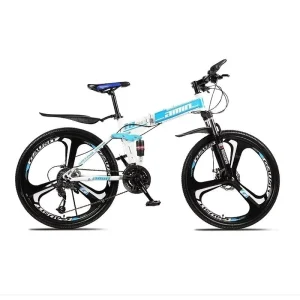Sports Cycles Folding Mountain Bike 27 Speed 26 Inch Folding Bicycle Double Alloy Shock Foldable Mountain Bike Mtb