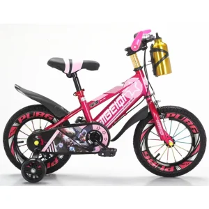 Steel Frame Children’s Bicycles Pedal Bikes for 3-12 Year Old Boys Girls Training Wheels Adjustable Saddle 1 Speed
