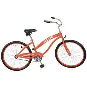 Steel Frame Single Speed Coaster Hub Beach Cruiser Bike 26 Inch Black