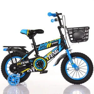 Steel Single Speed Kids Bicycle Training Wheels Plastic Basket 12″ Children Bike for 3-12 Years Old Girls