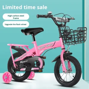 Student Children’s Bicycles 2-9 Years Old 12 14 16 18 Inches Baby Bicycles with Disc Brake Single Speed Steel Fork