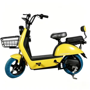Stylish Adult Electric Bicycle 14 Inch City Bike with Long Lasting Disc Brakes & Lead Acid Power Supply