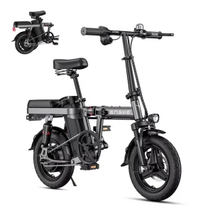 T14 Electric Bike 250W Folding Electric Bicycle 14inch Mini Electric Bicycle 48V10A Adult City Ebike 25KM/H