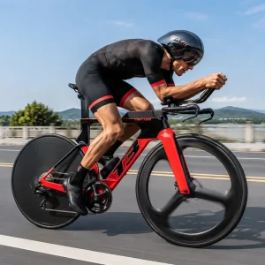 T3 Carbon Fiber Aero Triathlon Bike 24 Speed 3 Spoke Disc Wheel TT Handlebar Hydraulic Disc Brakes Racing City Bike