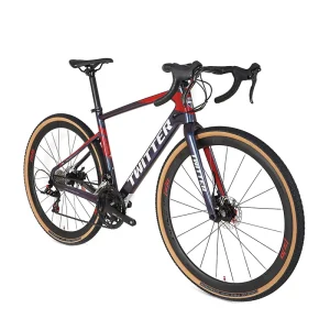 TWITTER Carbon Gravel Bike 700C Thru Axle 142 Disc Brake Road Racing Bike with rs 24 Speed Customized