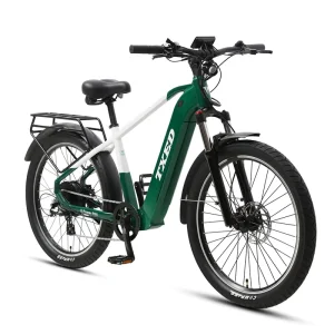TXED 26-Inch Hydraulic Disc Brake Electric Hybrid Bicycle, 7-Speed, 750W Motor