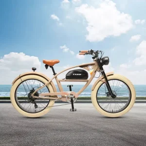 TXED High Quality 7 Speed Electric Beach Cruiser Bicycle 48V 500W Brushless Rear Hub Motor 26 Inch Alloy 15AH Electronic E Bike