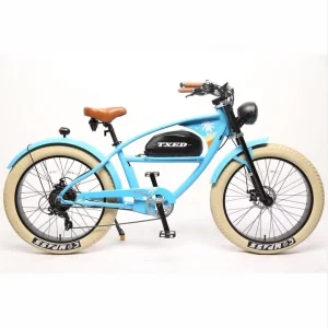 TXED New Cruiser E-Bike, 15Ah 48V/500W Motor, 26-Inch Fat-Tire Beach E-Bike