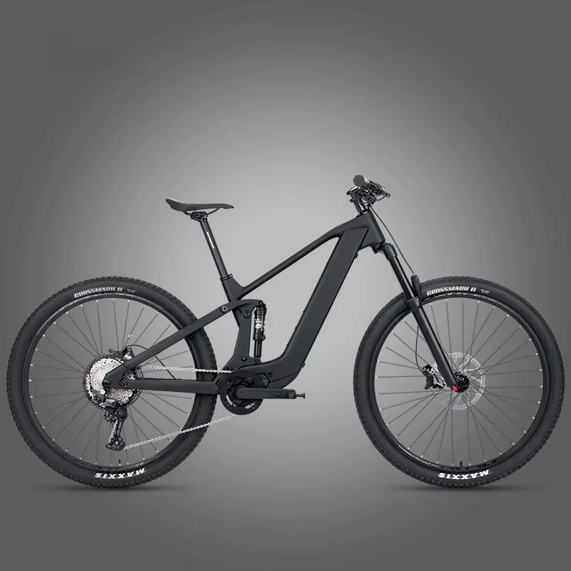 Top Lightweight 27.5 Inch Electric Mountain Bike 48V 250W Central Brushless Full Suspension Carbon Fiber Electric Mountain Bike — LOONG BICYCLE B2B model