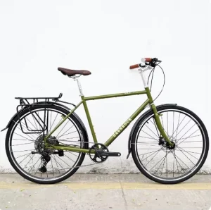 Travel 700C 10-Speed Touring Bike 700c Aluminum Alloy Trekking Bike with Hydraulic Disc Brakes for City Commuting