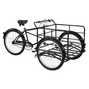 Tricycle Bike Adult 26 Inch Single Speed Cargo Bike with Front Loading