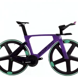 UCI Certified Professional Racing Carbon Fiber Track Bike with 5 spoke Aerodynamic Wheel French Design Gold Winner