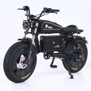 US Stock 3000W Rear Hub Motor Lithium Battery City Bike Full Suspension Black Warrior Ebike Fat Tire 20 Inch Electric Bicycle
