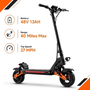 US Stock 9 Inch Winter Commuting 500W Brushless Folding E-Scooters 48V 13Ah Battery 25kmh Adult Electric