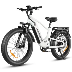 USA STOCK 26 Inch 8-Speed Steel Frame Electric City Bike Brushless Motor 15AH Lithium Hydraulic Disc Brakes Sensor Electronic