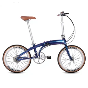 Ultra Light Aluminum Alloy 8 Speed Disc Brake Portable Folding 22 Inch Bike 150kg Load Capacity Hard Frame for City