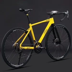 Ultra-light Aluminum Alloy Gravel Road Bike with Double Disc Brakes for Racing Commuting Male Female Students
