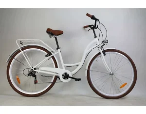 Unisex City Bike 28 Inch with 7 Speed Gears Carbon Steel Frame Classic Men and Women Double V Brakes 160kg Load Capacity