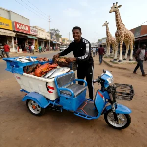 Urban Patrol Electric Sanitation Motorcycle for Cargo Transport Electric 3-Wheel Cargo Mover Tricycle Quick Dump ST3BJ0150K vehicle