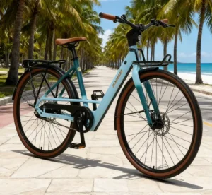 Urban Tour Gold E Single Speed Aluminum Alloy Frame Dual Motor Position E Bike Integrated Battery 350W 60km Range 36V 25km h