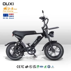 V8 Mini Long Range Road E-Bike Fat Tire City Bike Commute and Urban Use Fatbike Mini Electric Hybrid Bike for Kids