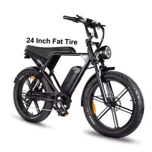 V8 Pro Max 24inch Fatbike 250W 500W 1000W Electric Fat Bike Electric Mountain Bike