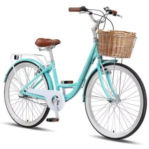 Versatile Women’s Bike Hybrid Cruiser Bicycle Single Speed City Bike Commute Rides Bike for Lady