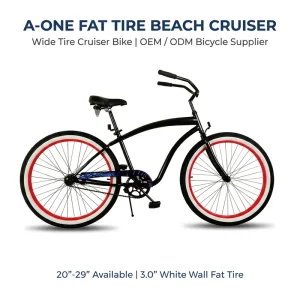 Vintage 26 Inch Euro American Beach Cruiser Bike Dual Shock Retro Bike Beach Cruiser