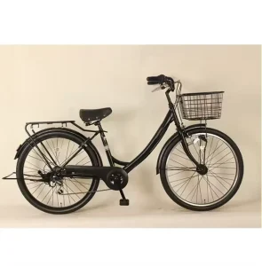 Vintage City Women’s Bike with Steel Fork Aluminum Alloy Rim 24 Inch Ladies Bicycle Retro Style 6 Speed City Bike
