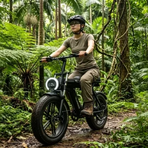 Vintage Fat Tire 48V 750W Aluminum Alloy Frame Electric Bicycle Anti explosion Tire All Terrain Road