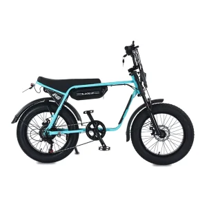 Vintage Moped Style 20″ Wheel Fatbike Fat Tire Ebike Electric Hybrid Bike 45 km h Electric Bicycle Cruiser in EU USA Warehouse