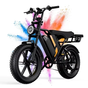 Vintage OFF Road Ebike R002 20” 250W Full Suspension Moped style Electric Bike FAT Ebike 250W