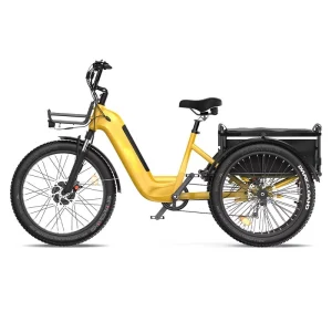 Warehouse Fast Delivery Cargo Bike 3 Wheels Fat 24inch Hydraulic Brakes USA Trike Bike Electric 500W Adults 330LBS Heavy Loading