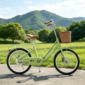 White City Cruiser Bike, Vintage Style Bicycle with Basket, Ideal for Urban & Casual Riding