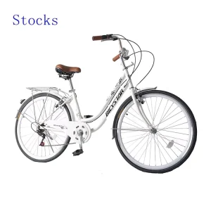 Women 26 Inch City Bike Steel Frame Urban Women Men Bike Lightweight Adult City Bicycle
